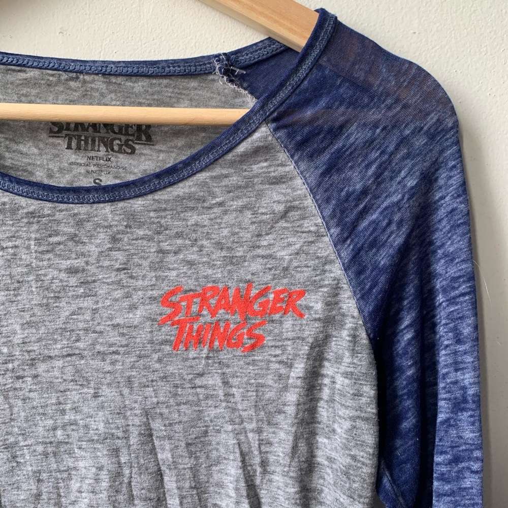 Netflix Stranger things burnout baseball t-shirt S - Picture 2 of 4